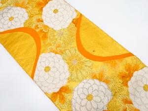 アンティーク　流水に菊模様織り出し袋帯（材料）